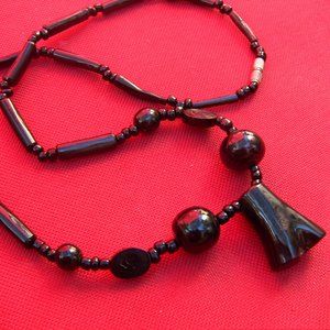 Raw Beauty Black Coral Necklace